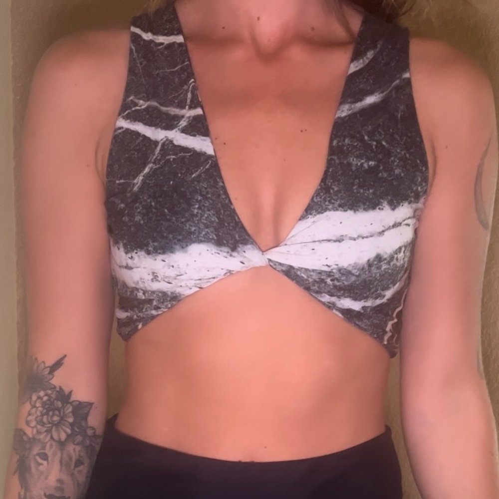 YOGA DEMOCRACY YOGA TOP -Reversible Twist Top in River Rock